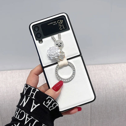 Fashion Ring Rhinestone Case for Galaxy Z Flip