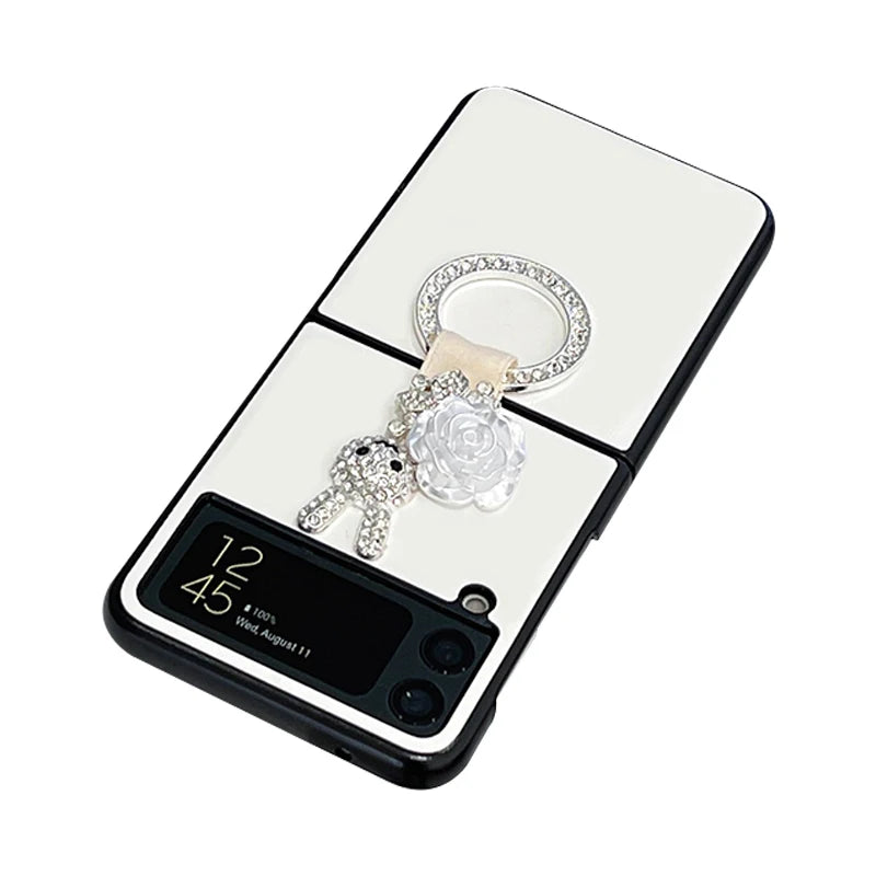 Fashion Ring Rhinestone Case for Galaxy Z Flip