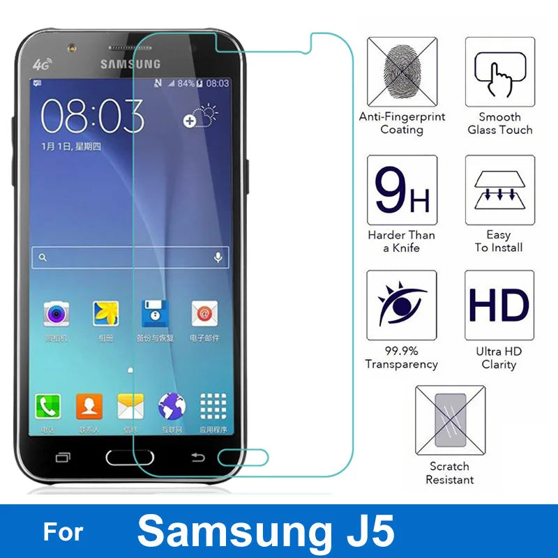 Tempered Glass Screen Protector for Samsung Galaxy J