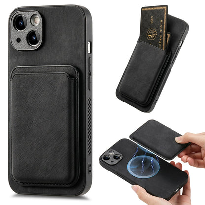 Leather Case for iPhone w/ Magnetic Card Holder