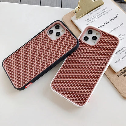 Soft Silicone Waffle Case for iPhone