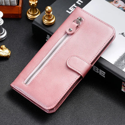 Leather Zipper Flip Wallet Case for Samsung Galaxy A M S Series