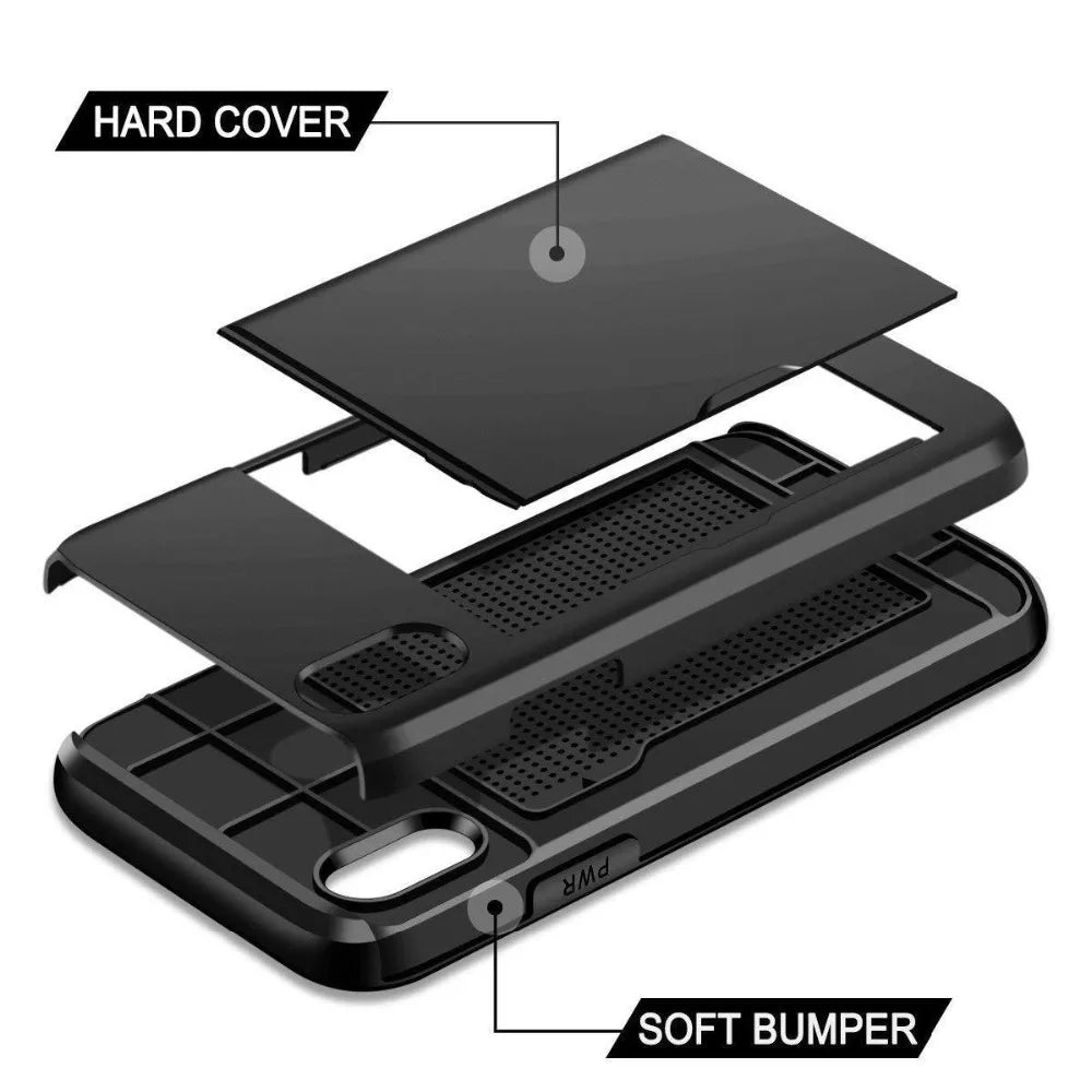 Business Phone Case For iPhone w/ Card Slide