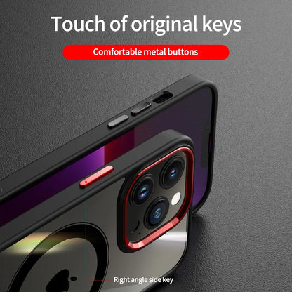 Magnetic Shockproof Transparent Mobile Phone Case for iPhone