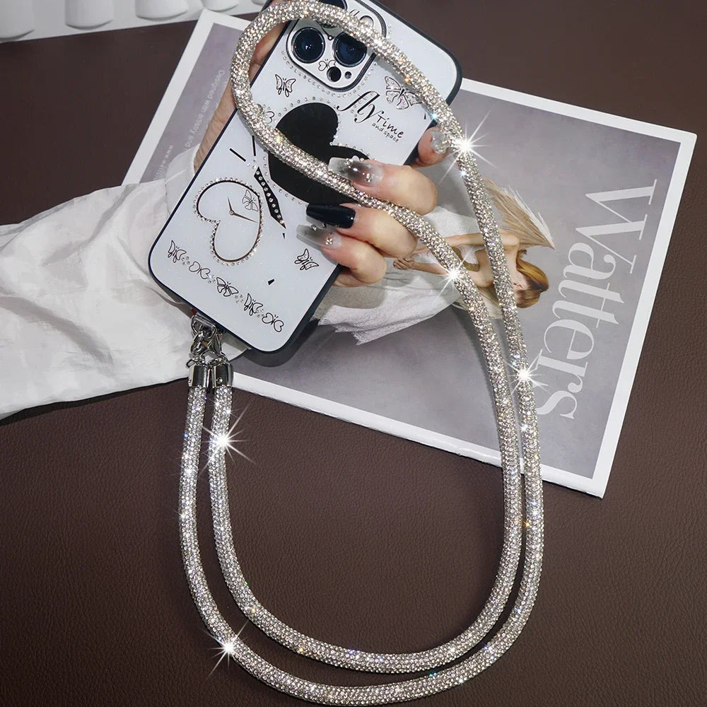 Rhinestone Crossbody Lanyard for Mobile Phone