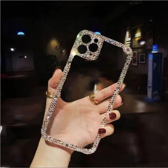 Luxury Rhinestone Transparent Case for iPhone