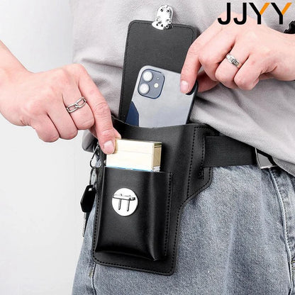 Men's Leather Mobile Phone Belt Bag