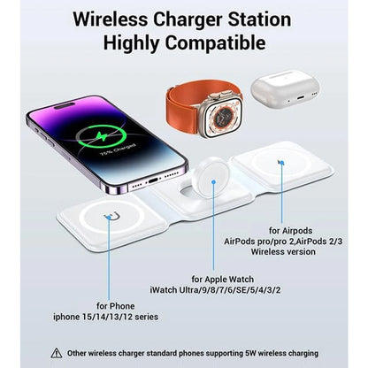 100W 3 in 1 Wireless Charging Pad for iPhone