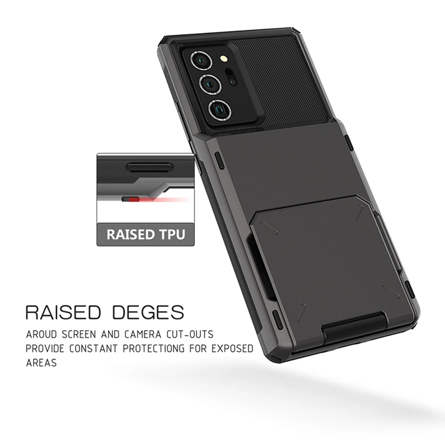 Flip Card Slot Holder Case for Galaxy Note