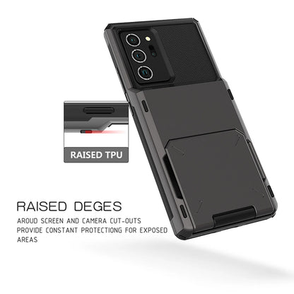 Flip Card Slot Holder Case for Galaxy Note