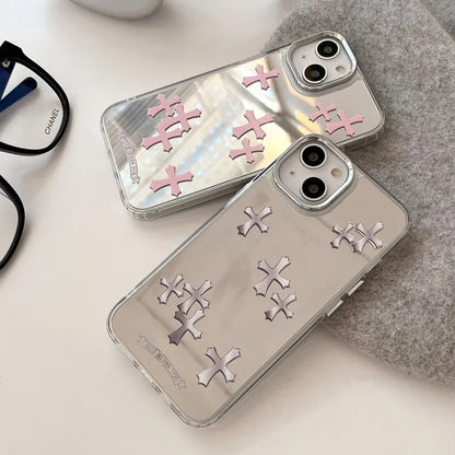 Cross Mirror Phone Case for iPhone