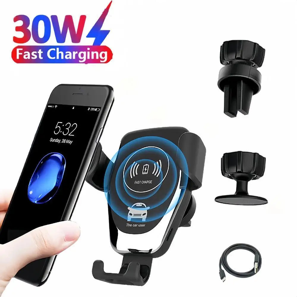 30W  Wireless Charger Air Vent Car Mount