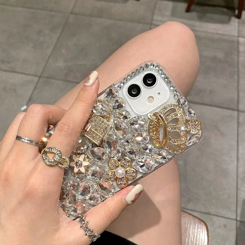 Mobile Phone Case with Rhinestones for Samsung A