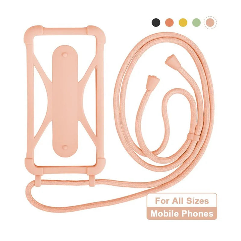 Universal Silicone Case for Smart Phone w/ Lanyard