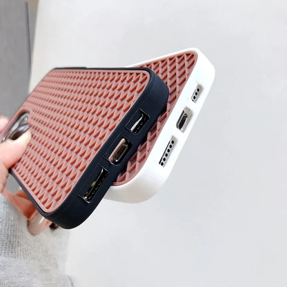 Soft Silicone Waffle Case for iPhone