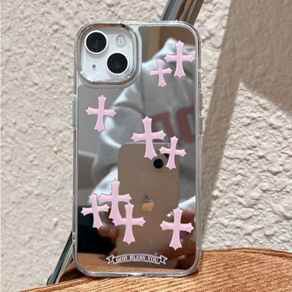 Cross Mirror Phone Case for iPhone