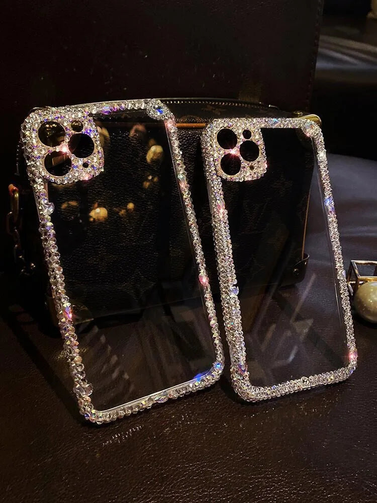 Luxury Rhinestone Transparent Case for iPhone