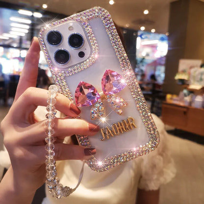 Rhinestone Transparent Mobile Phone Case for iPhone