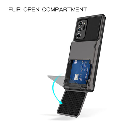 Flip Card Slot Holder Case for Galaxy Note