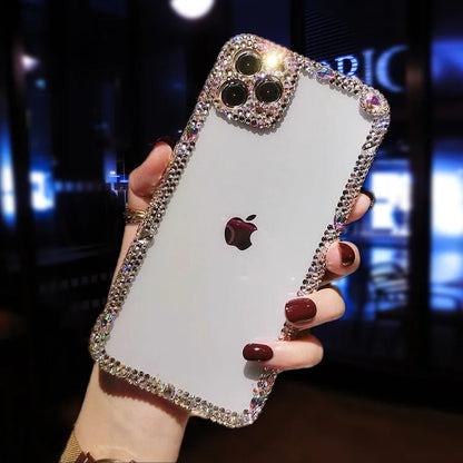 Luxury Rhinestone Transparent Case for iPhone