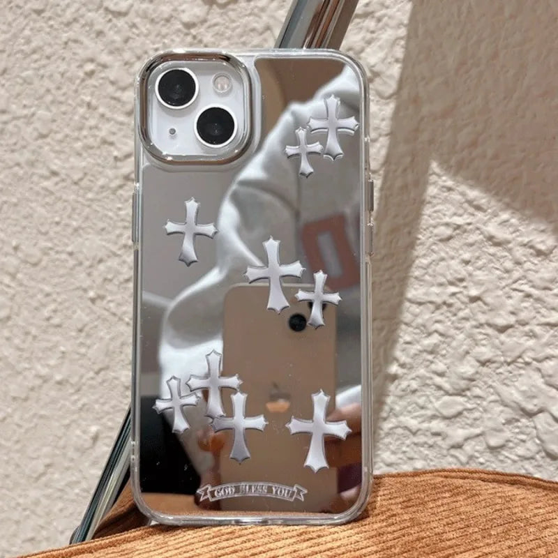 Cross Mirror Phone Case for iPhone